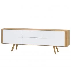 Studio Copenhagen Buffet Loca I - Chêne sauvage massif - Blanc / Chêne sauvage - Largeur : 180 cm