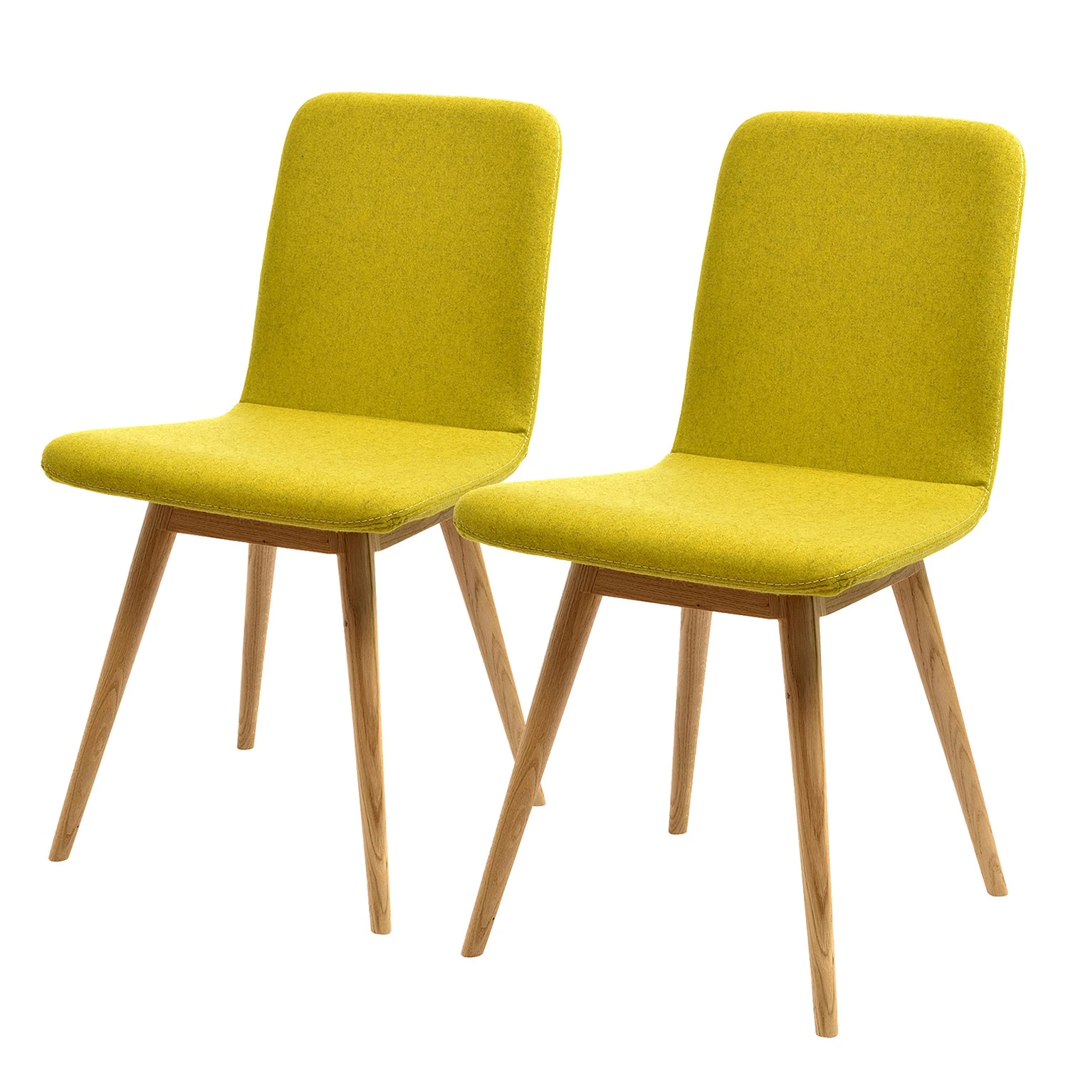 Studio Copenhagen Chaises rembourrées Loca (lot de 2) - Tissu Muya : Jaune 1 Studio Copenhagen Chaises rembourrées Loca (lot de 2) - Tissu Muya : Jaune