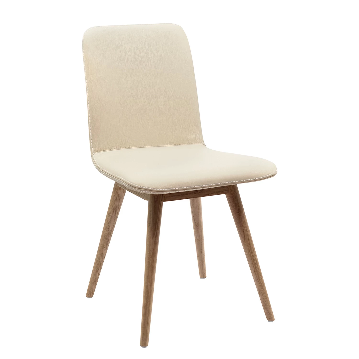 Studio Copenhagen Chaises rembourrées Loca (lot de 2) - Cuir Tupi : Crème 4 Studio Copenhagen Chaises rembourrées Loca (lot de 2) - Cuir Tupi : Crème – Image 4