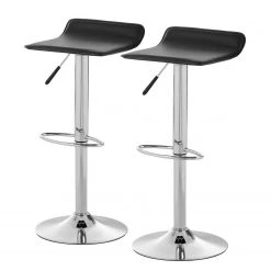 Mooved Tabourets de bar Soraia (lot de 2) - Noir / Chrome