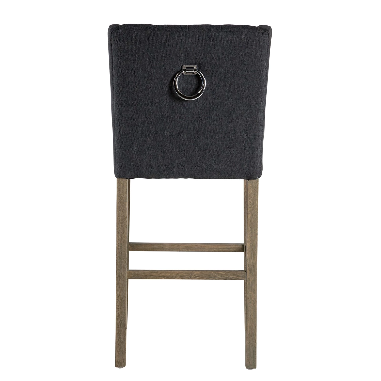 Maison Belfort Chaise de bar Nola - Tissu - Chêne massif - Gris foncé / Chêne foncé 5 Maison Belfort Chaise de bar Nola - Tissu - Chêne massif - Gris foncé / Chêne foncé – Image 5