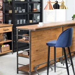 Ars manufacti Bar Atelier - Acacia partiellement massif / Métal - Acacia / Anthracite -Meubles de salle à manger Soldes Magasin 1000008791 210903 10432300002 DETAILS P000000001000008791