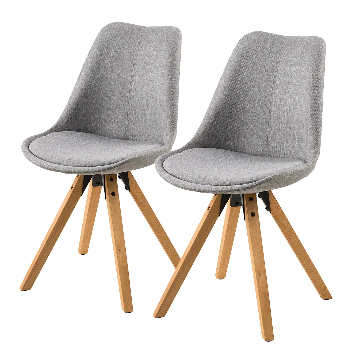 Mørteens Chaises capitonnées Aledas II - Tissu Cors: Granite - Lot de 2 1 Mørteens Chaises capitonnées Aledas II - Tissu Cors: Granite - Lot de 2