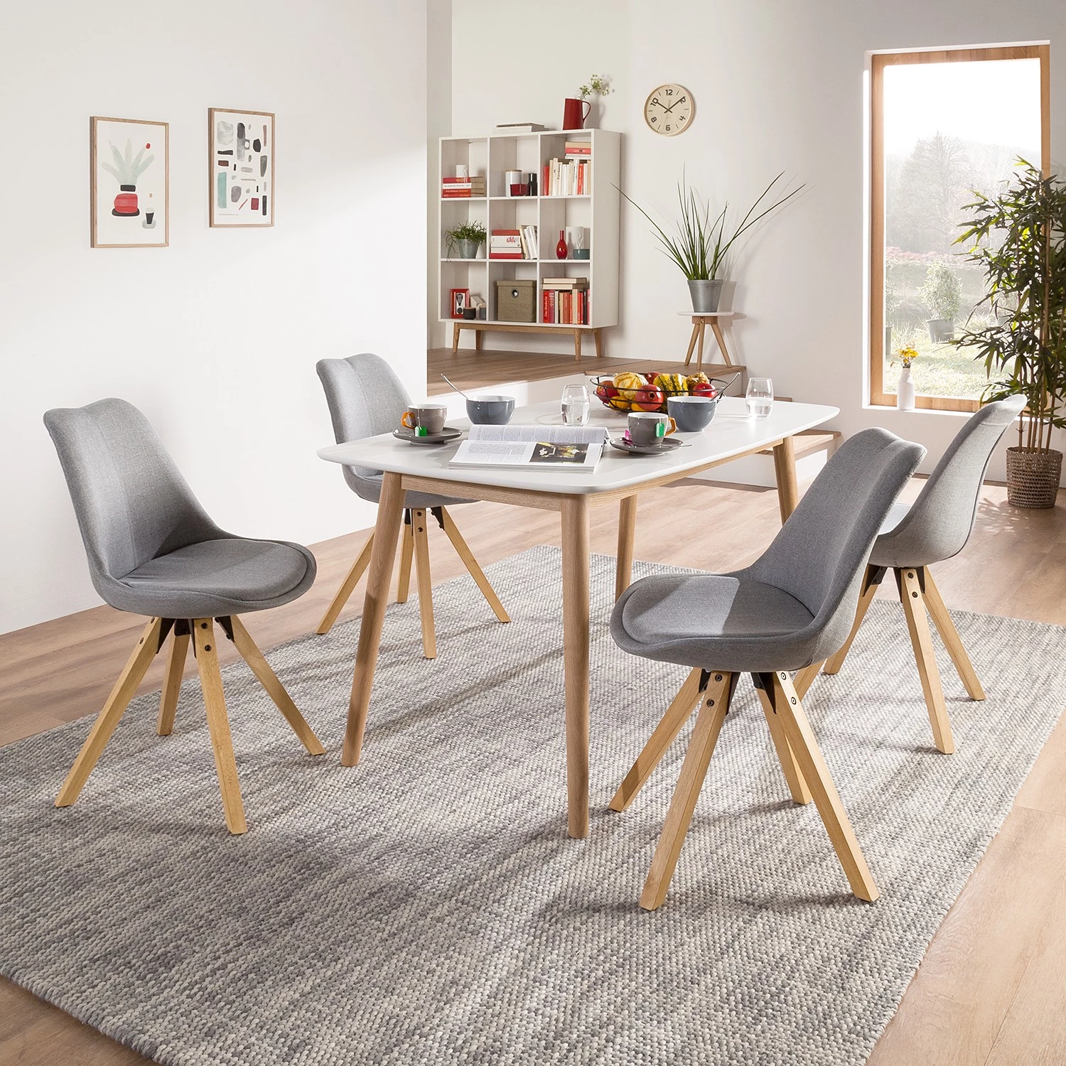 Mørteens Chaises capitonnées Aledas II - Tissu Cors: Granite - Lot de 2 2 Mørteens Chaises capitonnées Aledas II - Tissu Cors: Granite - Lot de 2 – Image 2