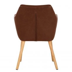 Mørteens Chaises à accoudoirs Nicholas - Cuir synthétique Aken: Marron vintage - 1 chaise -Meubles de salle à manger Soldes Magasin 1000016017 200609 13010900034 DETAILS P000000001000016017