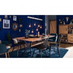 Mørteens Chaises à accoudoirs Nicholas - Tissu Cors: Bleu jean - 1 chaise -Meubles de salle à manger Soldes Magasin 1000016018 180920 11445706 MOOD GALLERYIMAGES P000000001000016018 mood