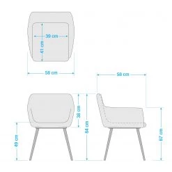 Mørteens Chaises à accoudoirs Nicholas - Tissu Cors: Bleu jean - 1 chaise -Meubles de salle à manger Soldes Magasin 1000016018 201013 14325900024 SKETCH DETAILS P000000001000016018 sketch