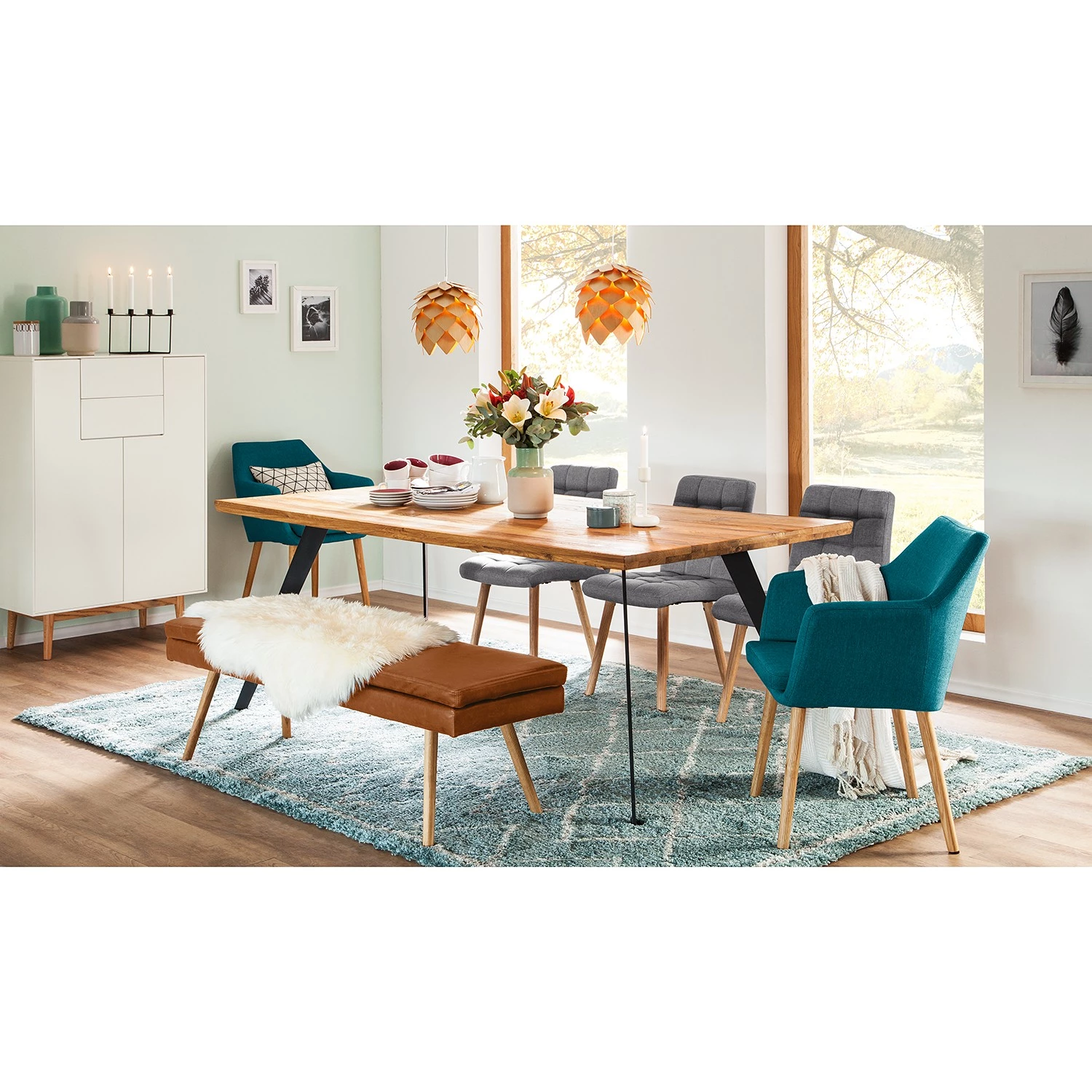 Mørteens Chaises à accoudoirs Nicholas - Tissu Cors: Pétrole - 1 chaise 4 Mørteens Chaises à accoudoirs Nicholas - Tissu Cors: Pétrole - 1 chaise – Image 4