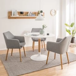 Mørteens Chaises à accoudoirs Nicholas XXL - Tissu Cors: Granite - 1 chaise -Meubles de salle à manger Soldes Magasin 1000016139 201008 06223800174 MOOD DETAILS P000000001000016139 mood