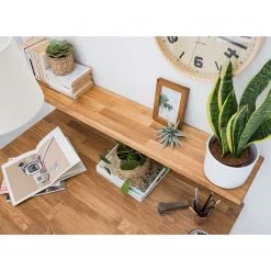 Ars Natura Etagère murale Pia - Chêne sauvage massif huilé -Meubles de salle à manger Soldes Magasin 1000032596 190516 15254800012 GALLERYIMAGES P000000001000032596