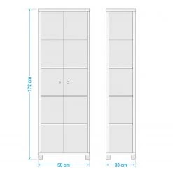 Fredriks Vitrine Exhibit II - Avec éclairage LED - Verre clair / Noir Eclairage fourni -Meubles de salle à manger Soldes Magasin 1000036234 190621 12570100005 GALLERYIMAGES P000000001000036234