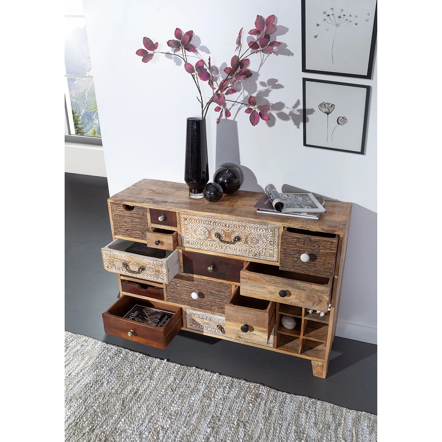 Ars manufacti Commode Curenna I - Manguier partiellement massif - Manguier / Marron 4 Ars manufacti Commode Curenna I - Manguier partiellement massif - Manguier / Marron – Image 4