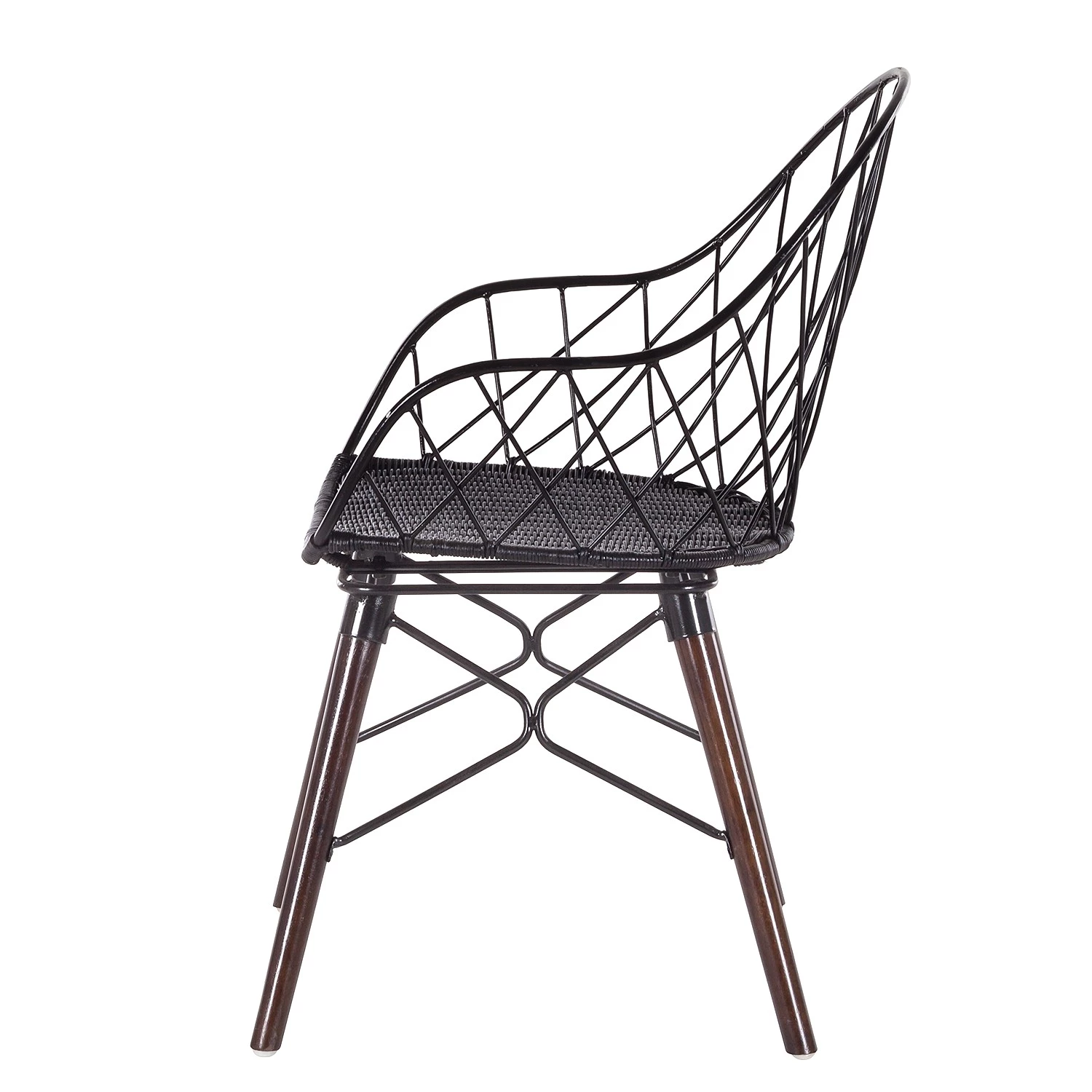 Eva Padberg Collection Chaise à accoudoirs Le Gaillard - Noir / marron foncé 6 Eva Padberg Collection Chaise à accoudoirs Le Gaillard - Noir / marron foncé – Image 6