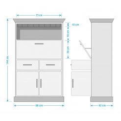 Ars manufacti Armoire à vin Hunter - Manguier massif / Métal - Manguier / Gris bleu -Meubles de salle à manger Soldes Magasin 1000050845 30 GALLERYIMAGES P000000001000050845