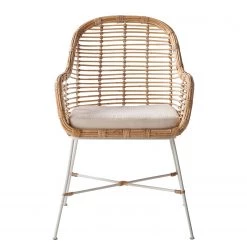 Eva Padberg Collection Chaise Garston (avec coussin d'assise) - Rotin / Métal - Rotin / Blanc 17 Eva Padberg Collection Chaise Garston (avec coussin d'assise) - Rotin / Métal - Rotin / Blanc -Meubles de salle à manger Soldes Magasin 1000050849 190812 13025000002 DETAILS P000000001000050849