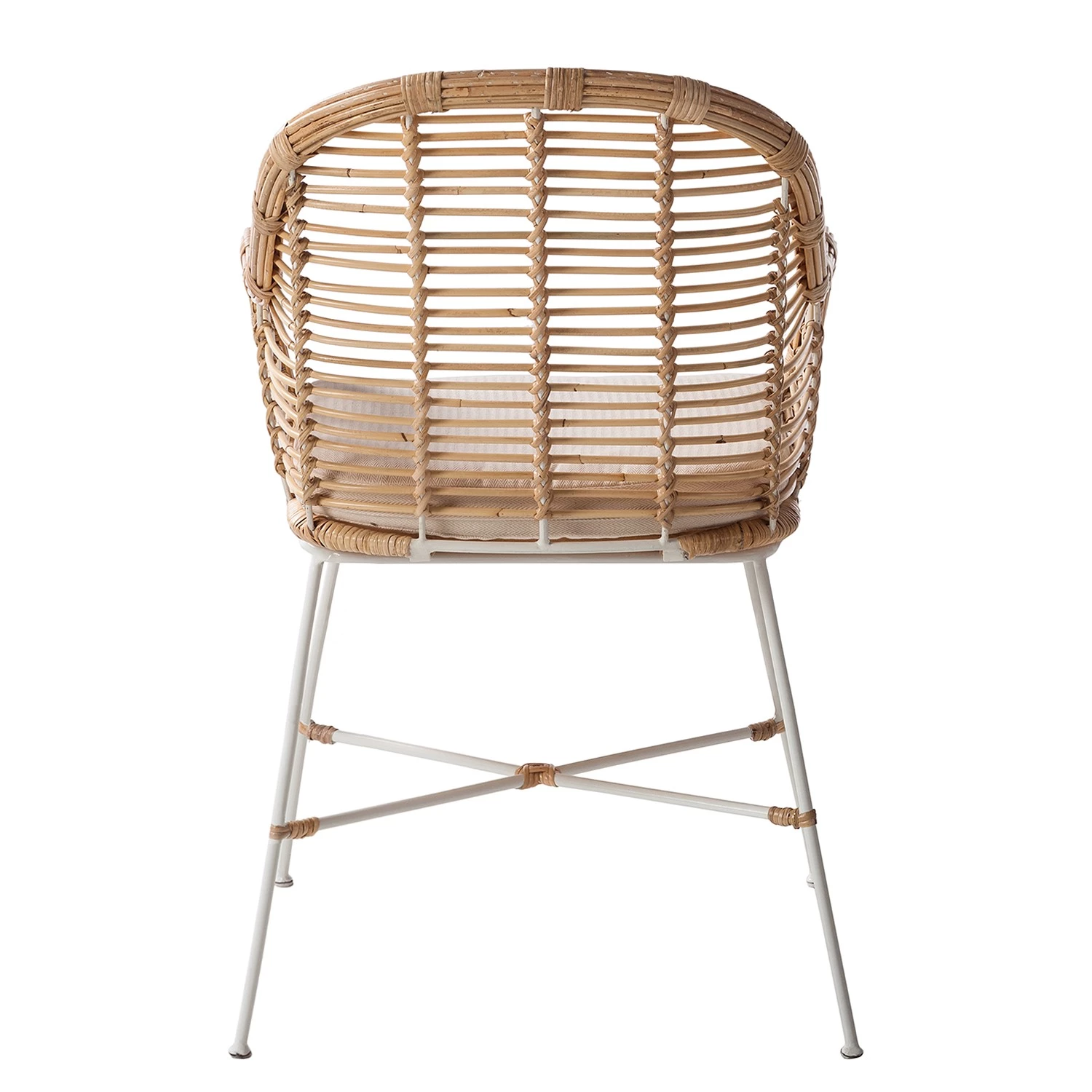 Eva Padberg Collection Chaise Garston (avec coussin d'assise) - Rotin / Métal - Rotin / Blanc 6 Eva Padberg Collection Chaise Garston (avec coussin d'assise) - Rotin / Métal - Rotin / Blanc – Image 6