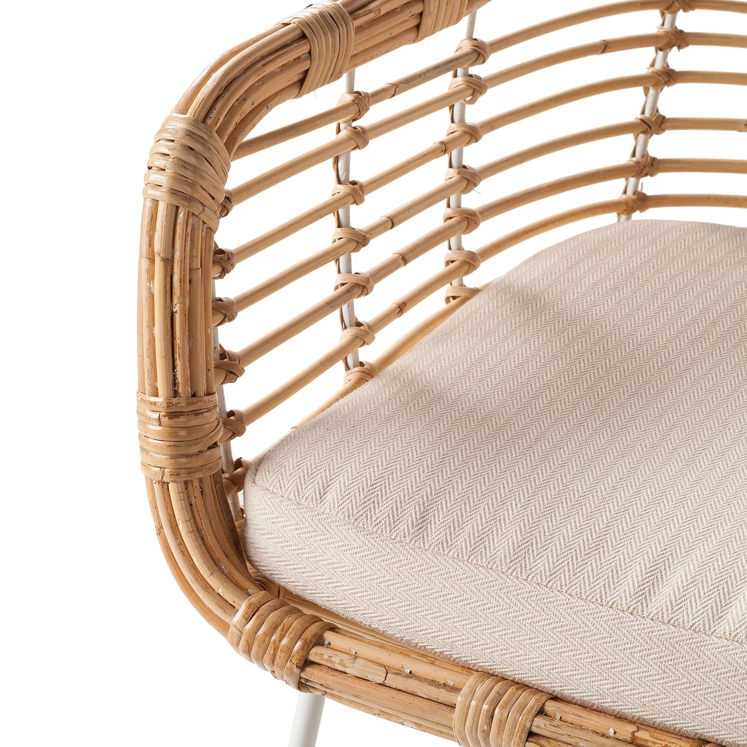 Eva Padberg Collection Chaise Garston (avec coussin d'assise) - Rotin / Métal - Rotin / Blanc 9 Eva Padberg Collection Chaise Garston (avec coussin d'assise) - Rotin / Métal - Rotin / Blanc – Image 9