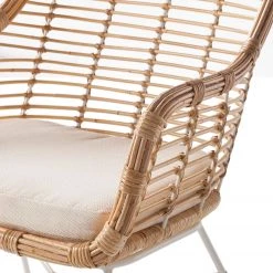 Eva Padberg Collection Chaise Garston (avec coussin d'assise) - Rotin / Métal - Rotin / Blanc 23 Eva Padberg Collection Chaise Garston (avec coussin d'assise) - Rotin / Métal - Rotin / Blanc -Meubles de salle à manger Soldes Magasin 1000050849 190812 13025100006 DETAILS P000000001000050849