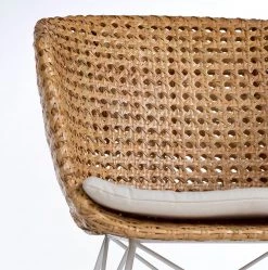 Mørteens Chaise Nokomai (avec coussin d'assise) - Rotin / Métal - Rotin / Blanc -Meubles de salle à manger Soldes Magasin 1000050850 210520 16125900004 DETAILS P000000001000050850