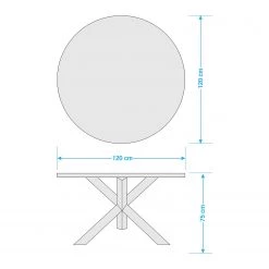 Mørteens Table Avia - Chêne partiellement massif Blanc / -Meubles de salle à manger Soldes Magasin 1000054035 30 GALLERYIMAGES P000000001000054035