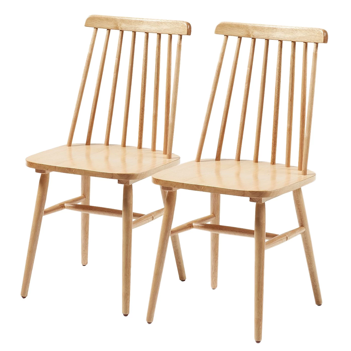 Mørteens Chaises Bivio (lot de 2) - Caoutchouc massif 1 Mørteens Chaises Bivio (lot de 2) - Caoutchouc massif