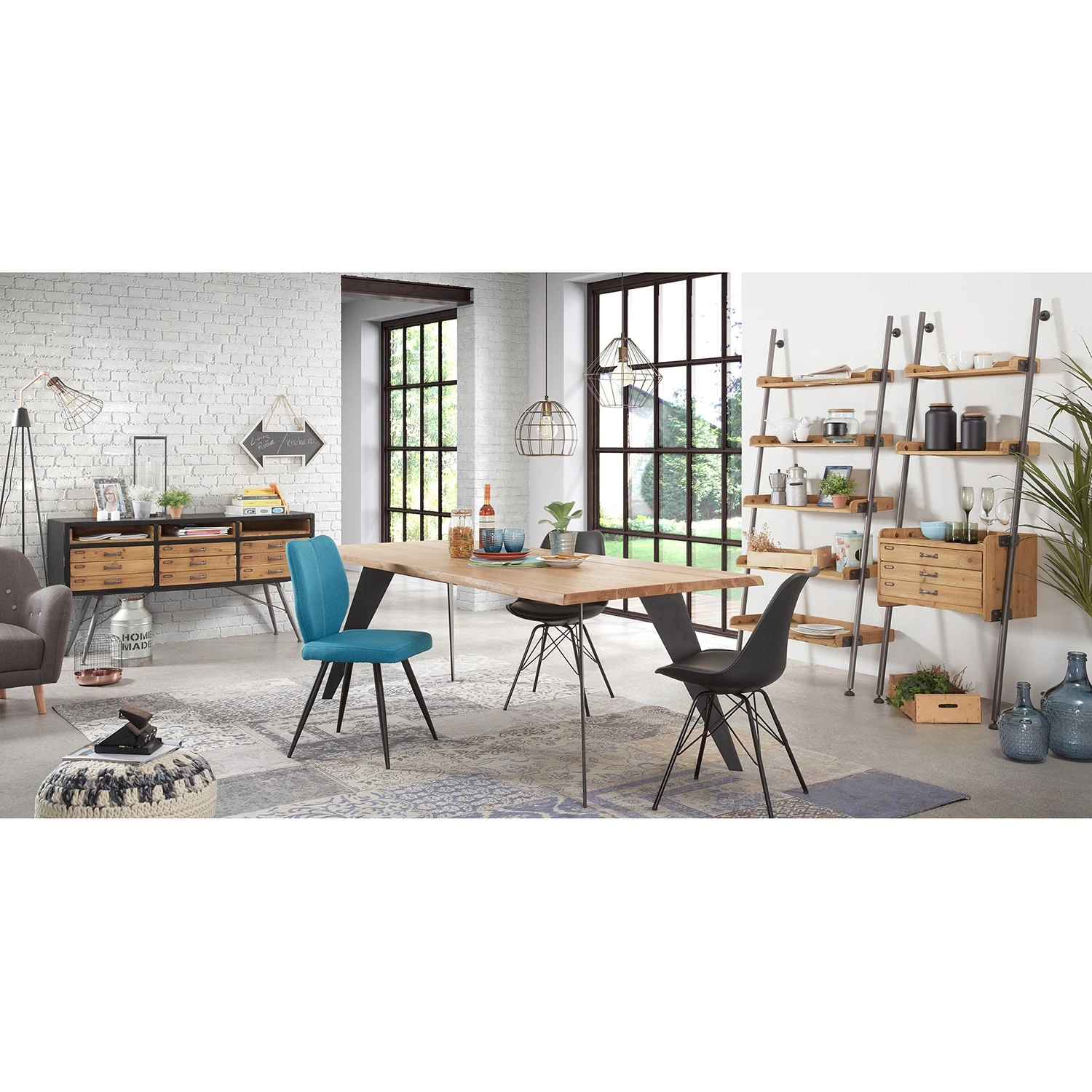 Ars manufacti Étagère Calafell I - Sapin massif / Fer - Sapin / Noir 2 Ars manufacti Étagère Calafell I - Sapin massif / Fer - Sapin / Noir – Image 2