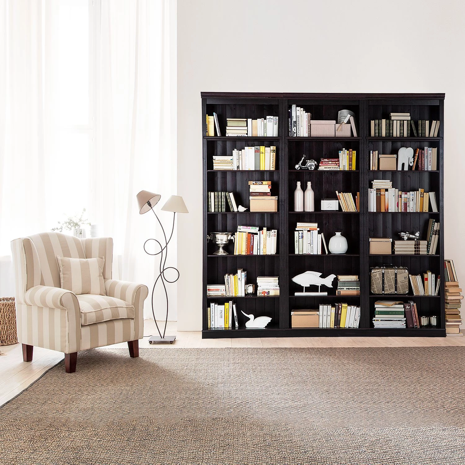 Maison Belfort Bibliothèque Lillehammer II - Pin massif - Epicéa Havanna 2 Maison Belfort Bibliothèque Lillehammer II - Pin massif - Epicéa Havanna – Image 2