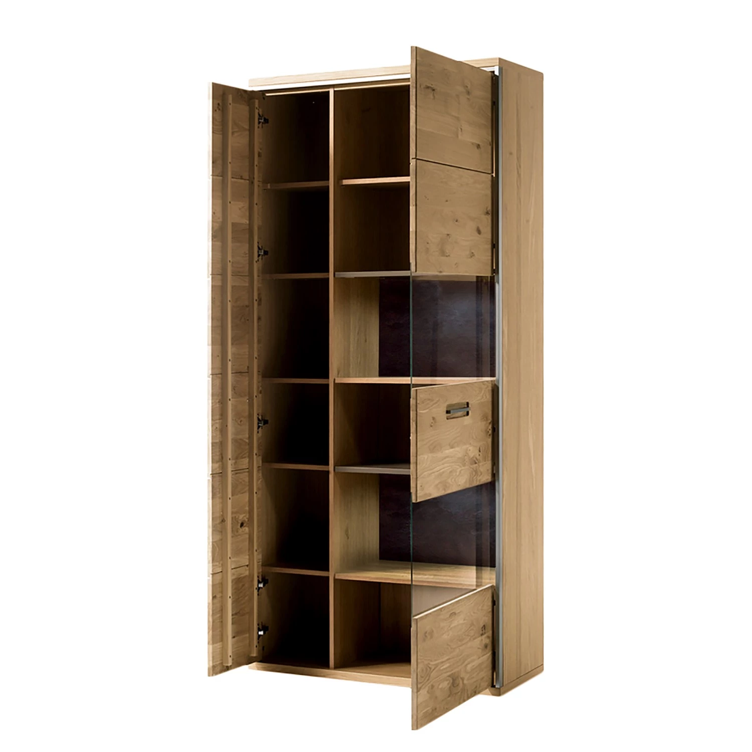 Ars Natura Armoire vitrine Lopburi - Chêne bianco partiellement massif / Ardoise 6 Ars Natura Armoire vitrine Lopburi - Chêne bianco partiellement massif / Ardoise – Image 6