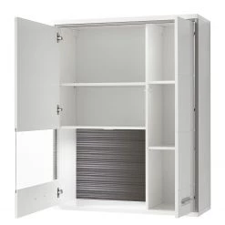 Loftscape Vitrine suspendue Kushiro - Blanc brillant / Gris -Meubles de salle à manger Soldes Magasin 1000064125 200811 13530800372 DETAILS P000000001000064125