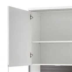 Loftscape Vitrine suspendue Kushiro - Blanc brillant / Gris -Meubles de salle à manger Soldes Magasin 1000064125 200811 13530900374 DETAILS P000000001000064125