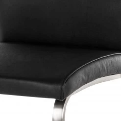 Fredriks Chaises cantilever Augusta I (lot de 2) - Cuir Aude: Noir - Sans accoudoirs -Meubles de salle à manger Soldes Magasin 1000064492 190617 09323800016 GALLERYIMAGES P000000001000064492