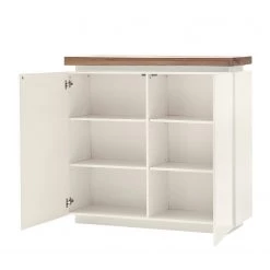 Fredriks Commode Roble III - éclairage inclus - Blanc mat / Placage en chêne sauvage massif -Meubles de salle à manger Soldes Magasin 1000064535 200811 13582400739 DETAILS P000000001000064535