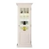 Ridgevalley Armoire vitrine La Carlotta II - Pin massif - Crème - Avec éclairage