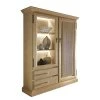 Ridgevalley Armoire vitrine Breddin III - Pin massif - Avec éclairage
