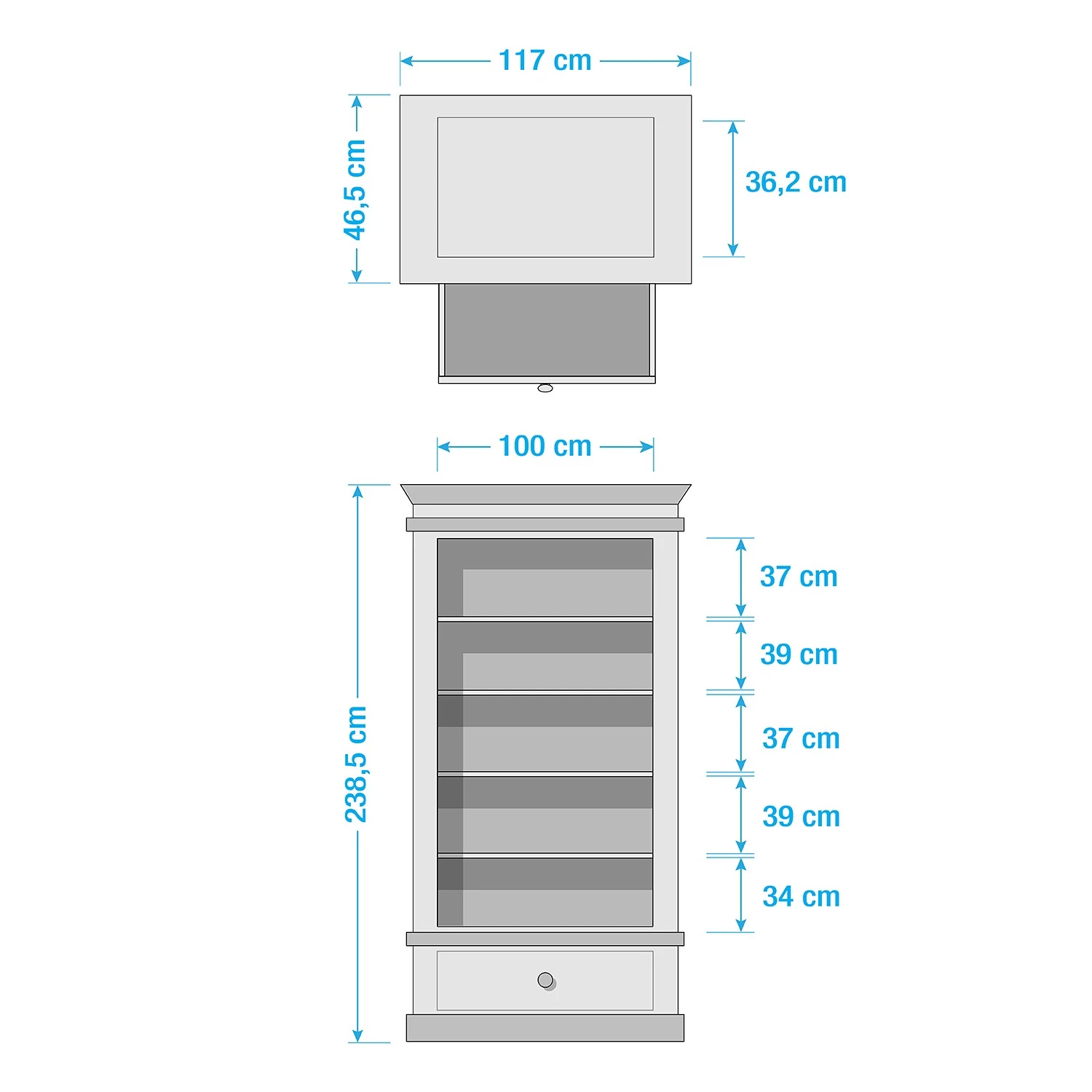 Maison Belfort Bibliothèque Azjana II - Pin marron / Pin crème 6 Maison Belfort Bibliothèque Azjana II - Pin marron / Pin crème – Image 6