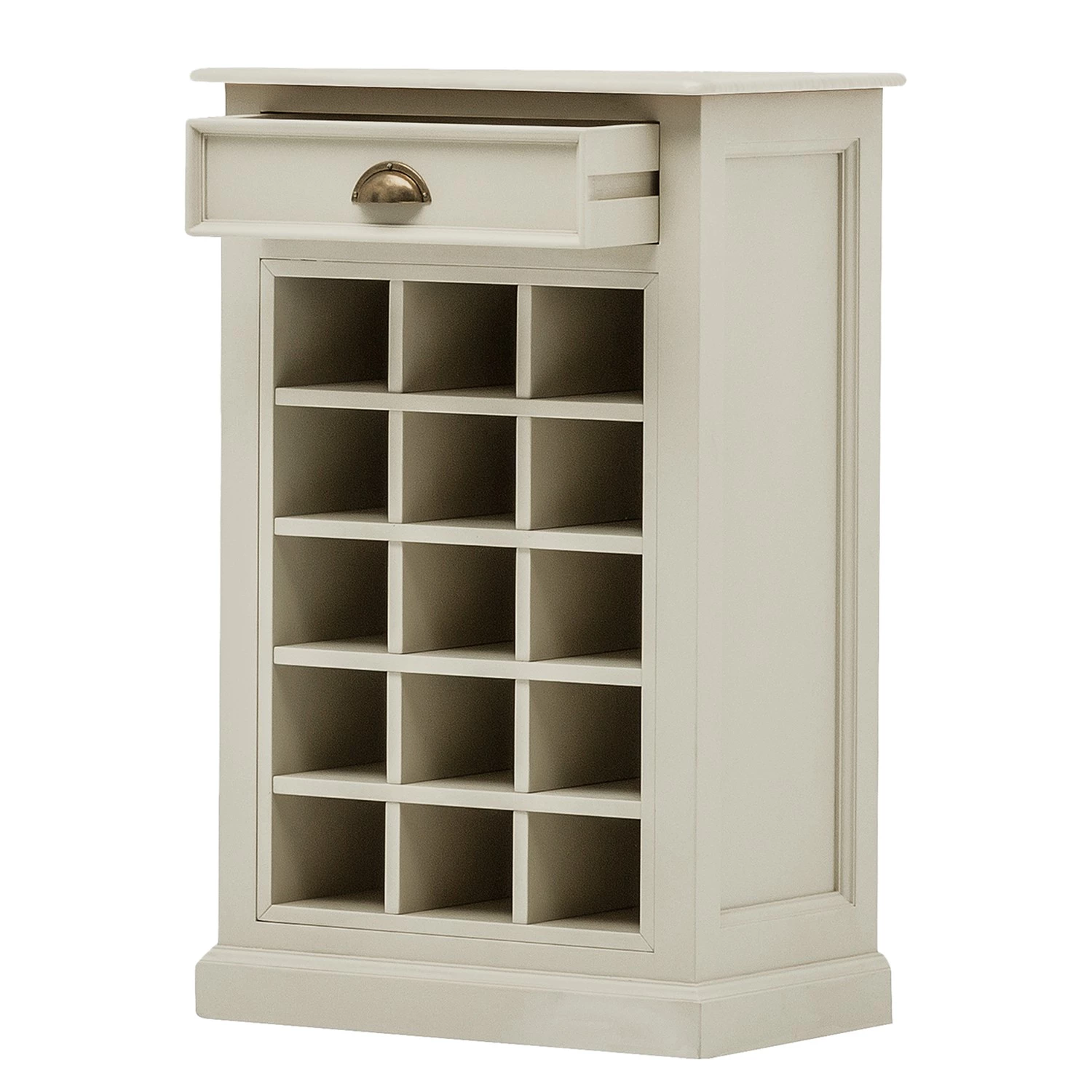 Ridgevalley Étagère à vin Sollerön II - Pin blanc / Laiton 2 Ridgevalley Étagère à vin Sollerön II - Pin blanc / Laiton – Image 2