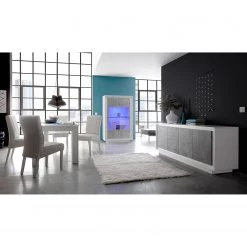 LC Spa Buffet Forenza - Imitation béton / Blanc -Meubles de salle à manger Soldes Magasin 1000091559 201029 08233300096 MOOD DETAILS P000000001000091559 mood