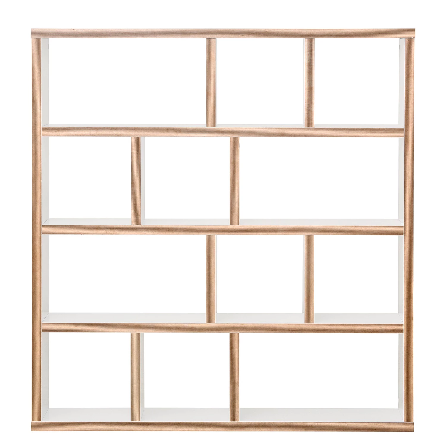 Temahome Étagère Berlin - Blanc mat - Blanc / Marron clair - 150 x 159 cm 3 Temahome Étagère Berlin - Blanc mat - Blanc / Marron clair - 150 x 159 cm – Image 3