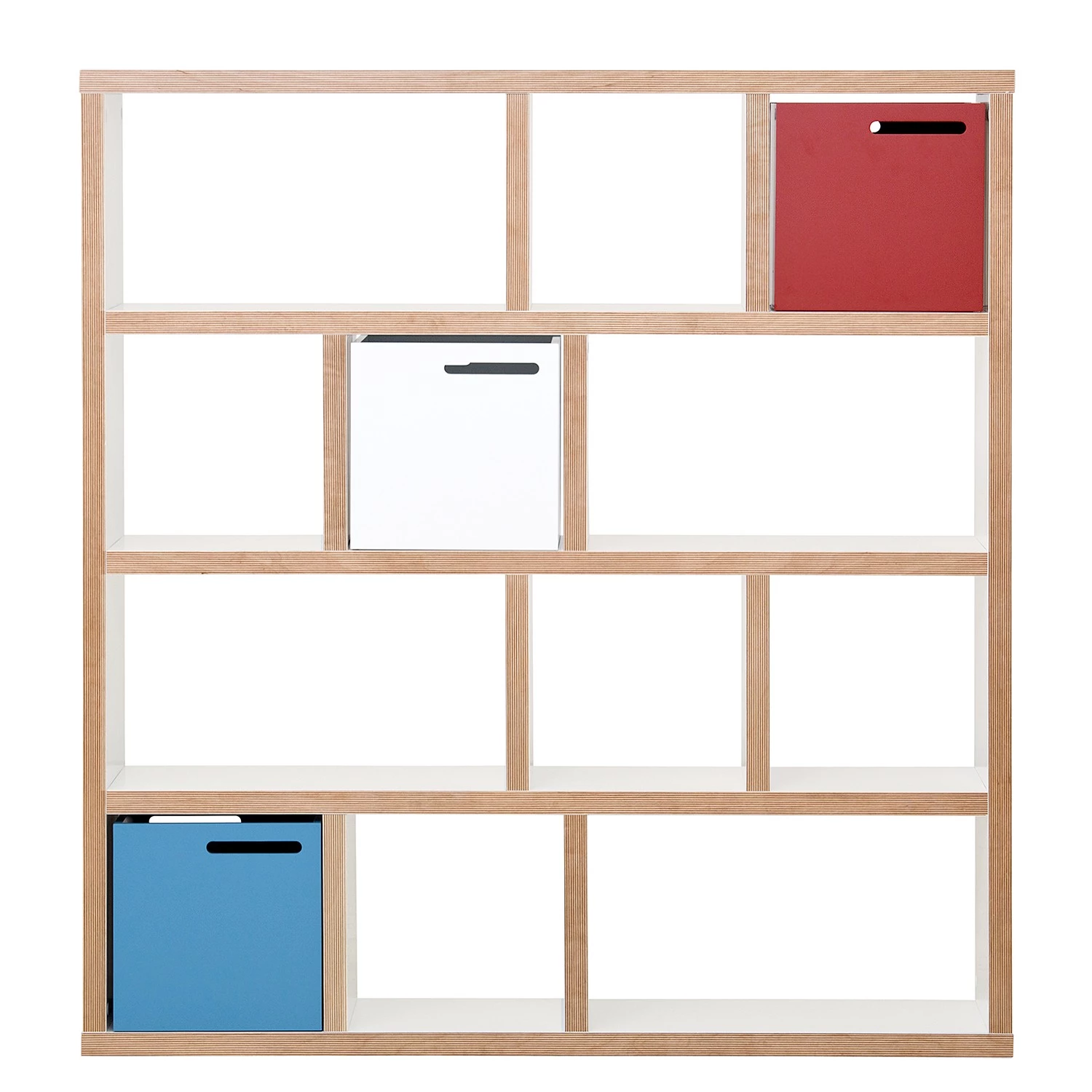 Temahome Étagère Berlin - Blanc mat - Blanc / Marron clair - 150 x 159 cm 4 Temahome Étagère Berlin - Blanc mat - Blanc / Marron clair - 150 x 159 cm – Image 4