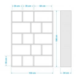 Temahome Étagère Berlin - Blanc mat - Blanc - 150 x 198 cm -Meubles de salle à manger Soldes Magasin 1000095012 190926 12223200008 SKETCH DETAILS P000000001000095012 sketch
