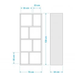 Temahome Étagère Berlin - Blanc - 70 x 159 cm 9 Temahome Étagère Berlin - Blanc - 70 x 159 cm -Meubles de salle à manger Soldes Magasin 1000095016 190926 12223200012 SKETCH DETAILS P000000001000095016 sketch