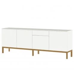Tenzo Buffet Patch III - Partiellement en chêne massif - Blanc