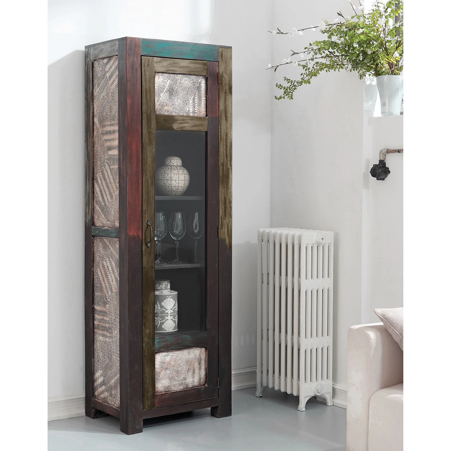 Wolf-Möbel Vitrine Goa I - Partiellement en manguier et acacia massifs 2 Wolf-Möbel Vitrine Goa I - Partiellement en manguier et acacia massifs – Image 2