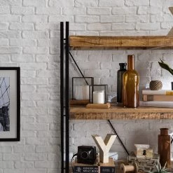 Wolf-Möbel Étagère Iron I - Manguier massif / Fer -Meubles de salle à manger Soldes Magasin 1000104113 191024 17544300017 MOOD DETAILS P000000001000104113 mood