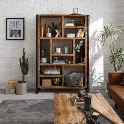 Wolf-Möbel Étagère Iron II - Manguier massif / Fer -Meubles de salle à manger Soldes Magasin 1000104117 191024 17544600027 MOOD DETAILS P000000001000104117 mood