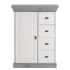 Maison Belfort Commode Bergen II - Pin massif - Blanc / Gris