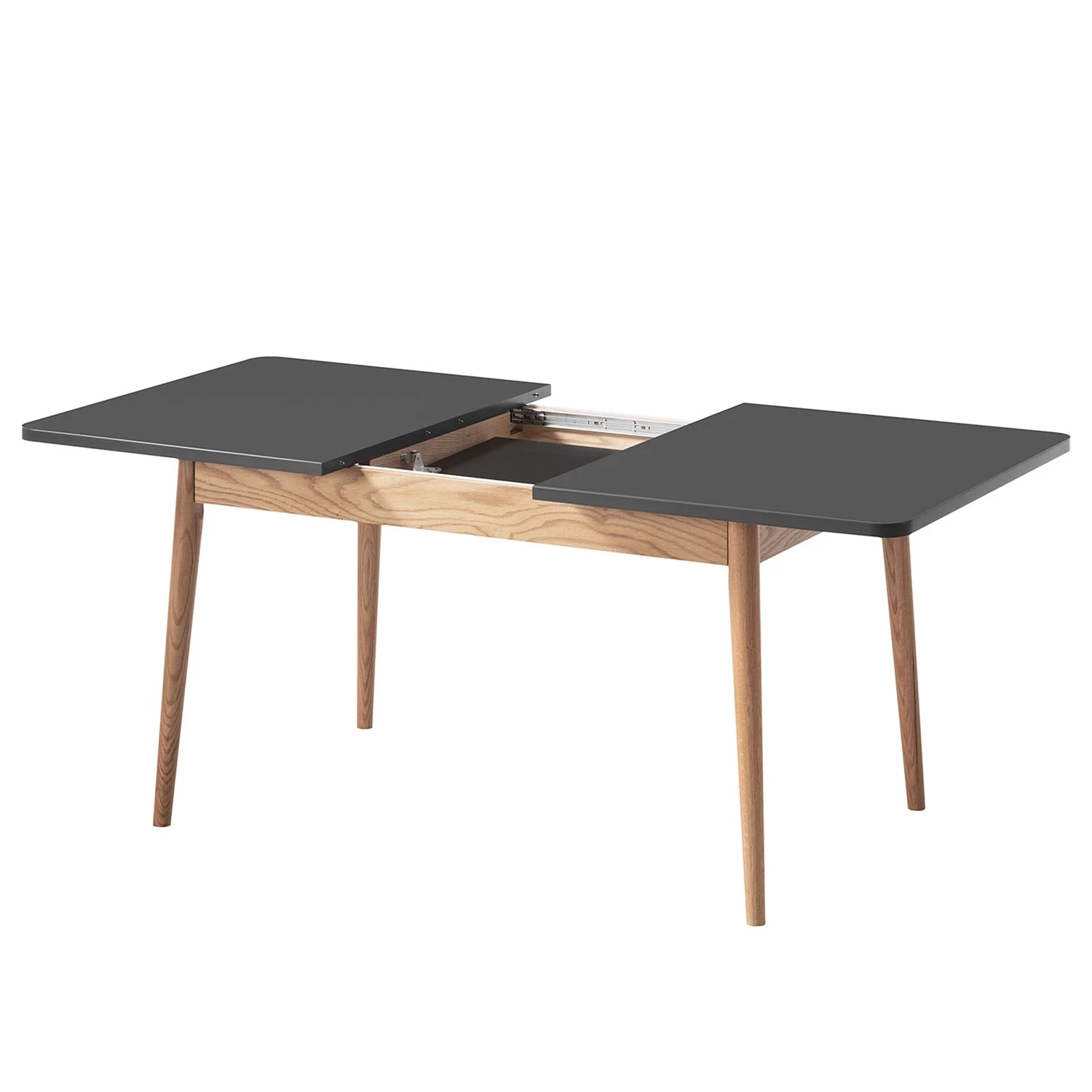 Mørteens Table Lindholm - (extensible) - Partiellement en chêne massif - Gris 6 Mørteens Table Lindholm - (extensible) - Partiellement en chêne massif - Gris – Image 6
