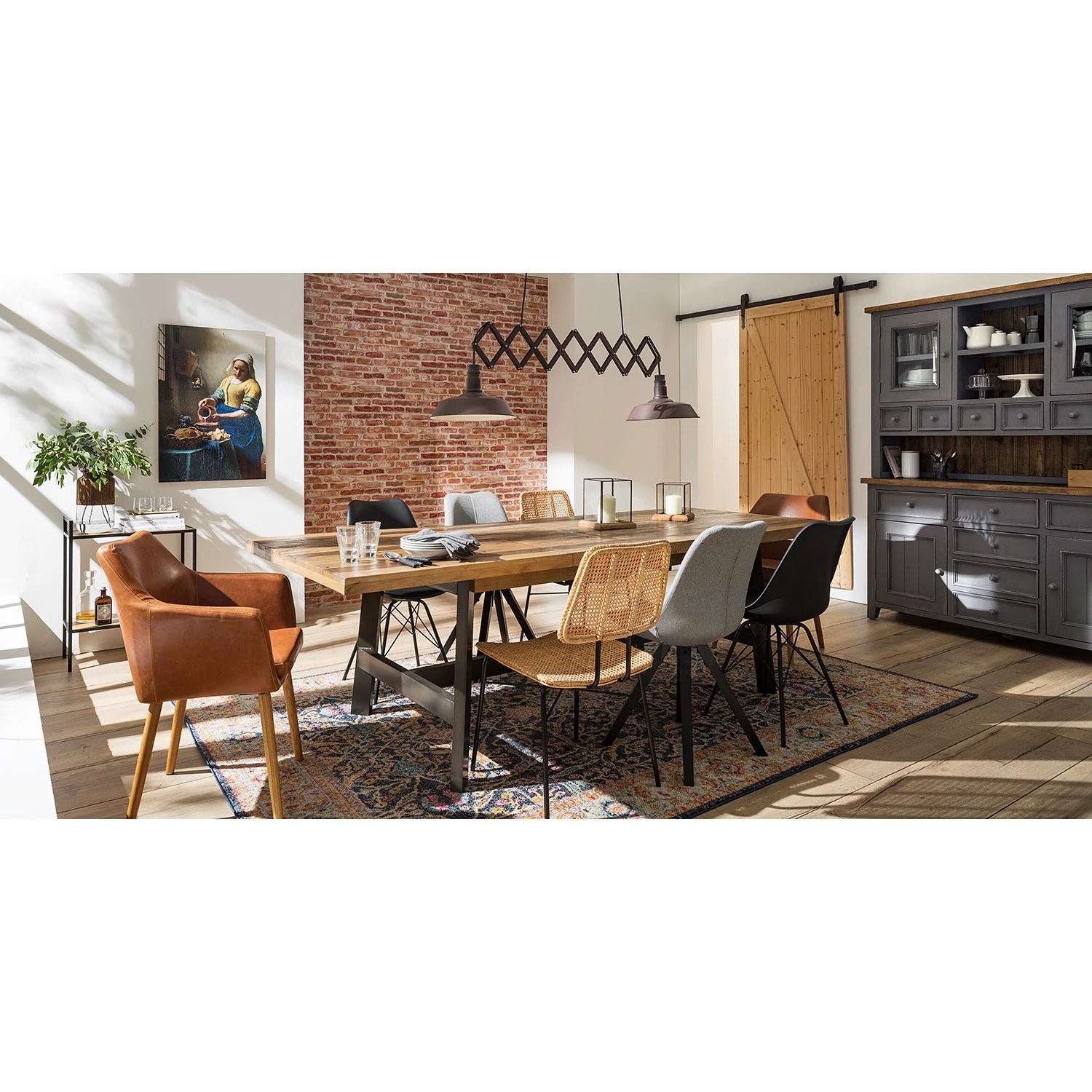 Mørteens Chaises capitonnées Aledas V - Tissu / Hévéa massif - Gris clair / Noir - Lot de 2 3 Mørteens Chaises capitonnées Aledas V - Tissu / Hévéa massif - Gris clair / Noir - Lot de 2 – Image 3