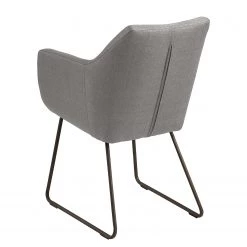 Mørteens Chaise à accoudoirs Nicholas IV - Tissu / Métal - Granit / gris-brun antique -Meubles de salle à manger Soldes Magasin 1000112681 201008 06225700191 DETAILS P000000001000112681