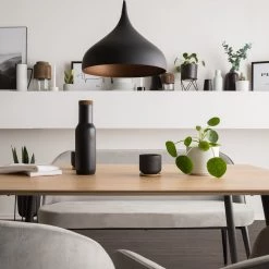 Mørteens Table Kimberley - Chêne / Noir -Meubles de salle à manger Soldes Magasin 1000113300 190909 13110100002 DETAILS P000000001000113300